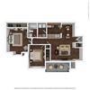 2 bedroom 1 bath floor plan 2 bedroom 1 bath floor plan at Canopy Glen, Georgia, 30093